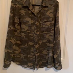 Old Navy Green Army Blouse Size XS